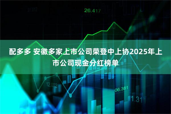 配多多 安徽多家上市公司荣登中上协2025年上市公司现金分红榜单